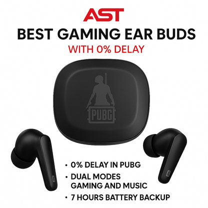 AST-G8 Gaming Earbuds | PUBG Edition | Dual Mode, ENC Noise Cancellation