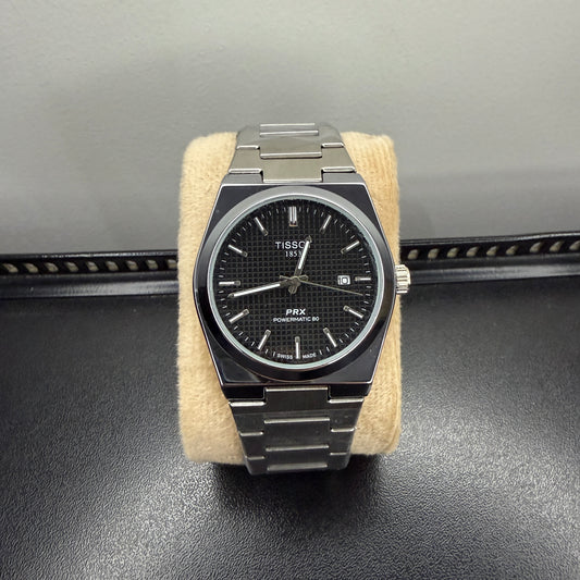 Tissot PRX Silver Stainless Steel Black Dial