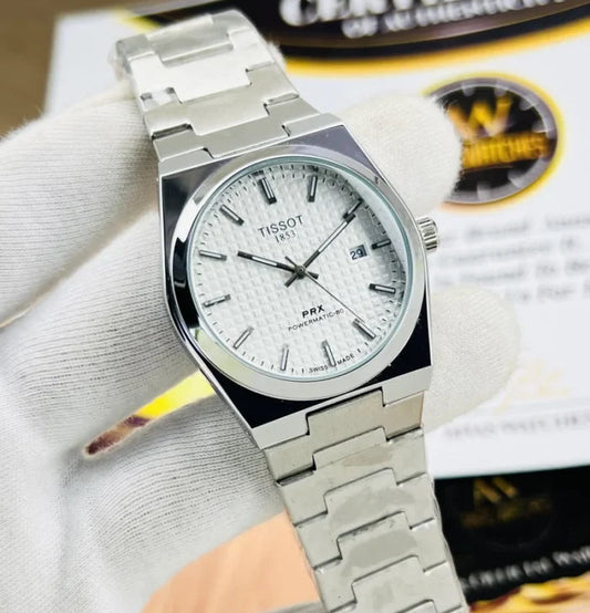 Tissot PRX Silver Stainless Steel White Dial